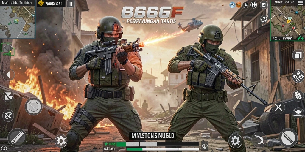 Tampilan gameplay TPS penuh aksi di 666F.