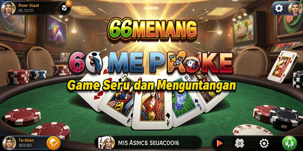 Tampilan menarik dari gameplay Poker di 66MENANG.