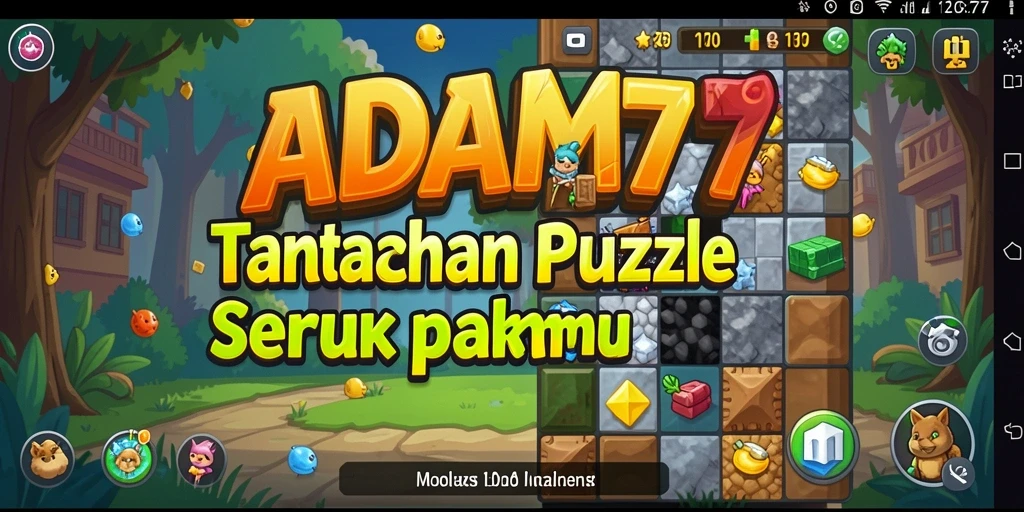 Screenshot gameplay ADAM77 menampilkan tantangan puzzle yang seru dan menarik.