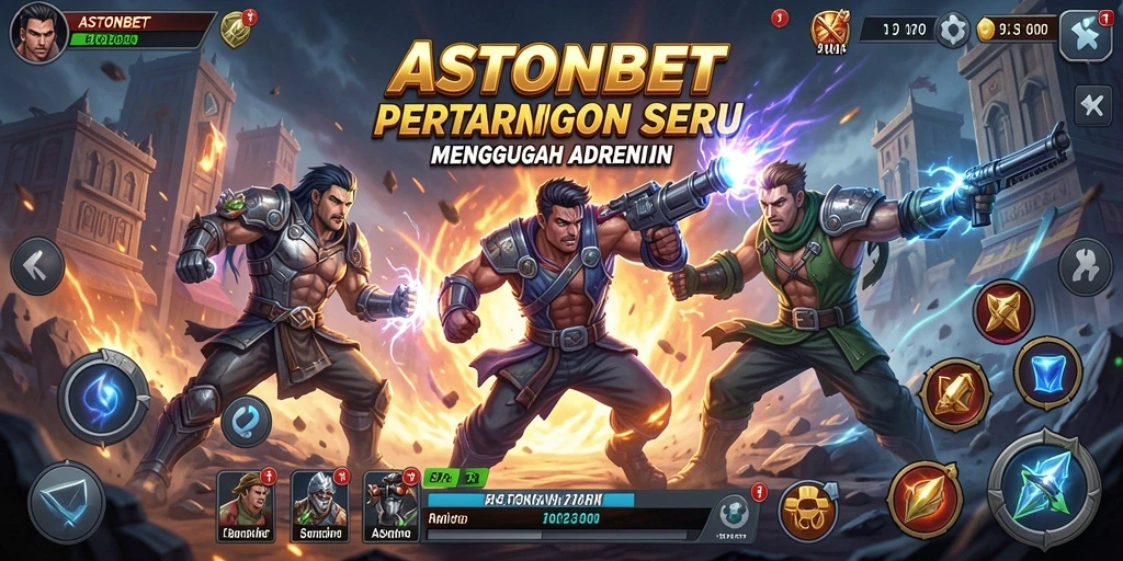 Tampilan gameplay seru ASTONBET dengan pertarungan yang sengit.
