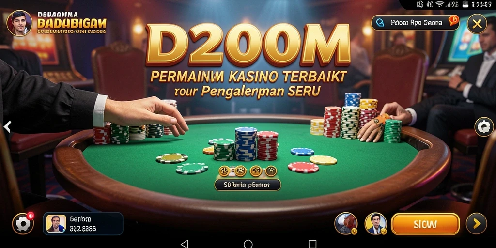 Tampilan screenshot D200M yang menampilkan pengalaman bermain kasino yang menarik.