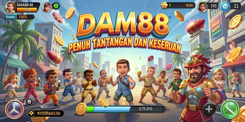 Screenshot utama DAM88 menampilkan gameplay Arcade yang seru dan penuh aksi.