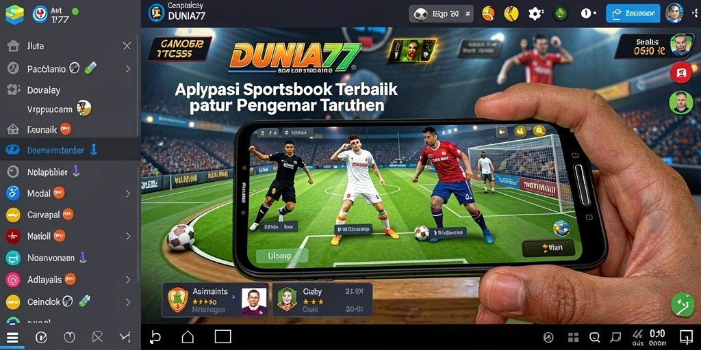 Tampilan screenshot DUNIA77 yang menampilkan berbagai pilihan taruhan olahraga.