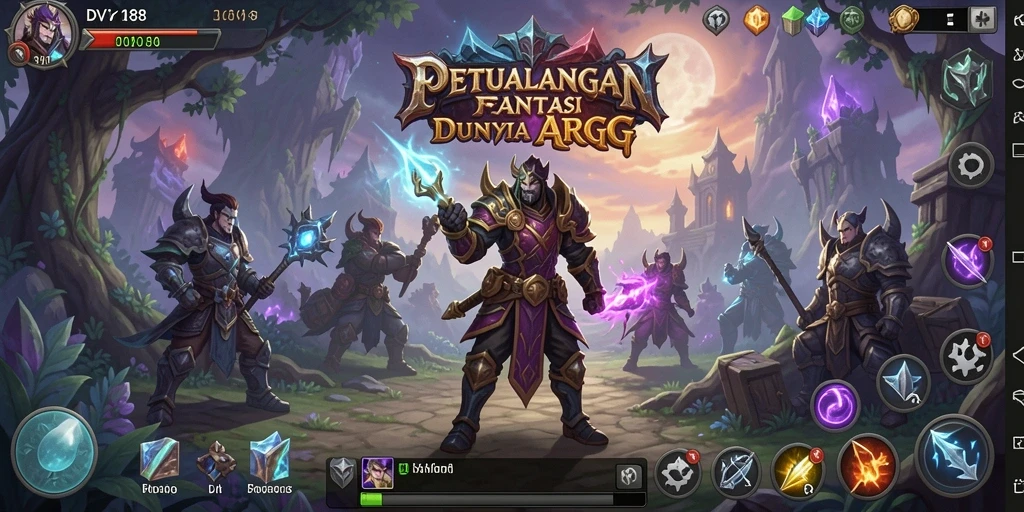 Tangkapan layar gameplay ARPG yang menegangkan di DV188.