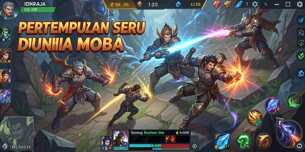 Gameplay seru dari IDNRAJA di arena MOBA.