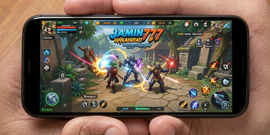 Screenshot utama menunjukkan tampilan antarmuka pengguna JAMIN777 yang intuitif dan ramah.