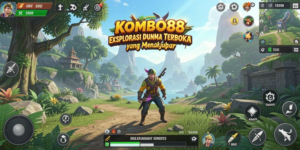 Menampilkan gameplay seru dalam dunia terbuka KOMBO88.