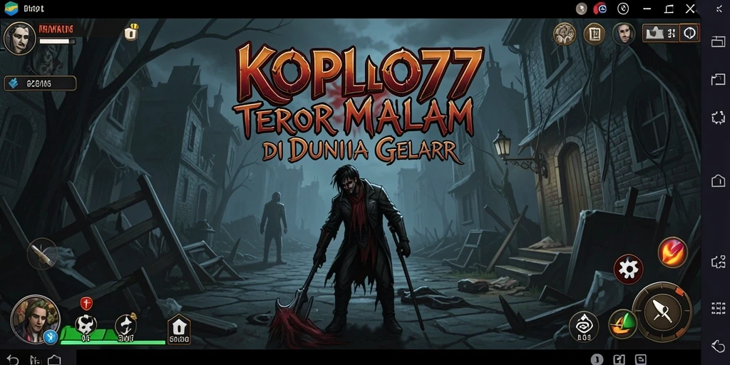 Screenshot gameplay KOPLO77 dengan suasana horror yang mencekam.