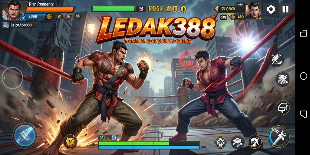 Tampilan screenshot gameplay pertarungan yang mendebarkan.