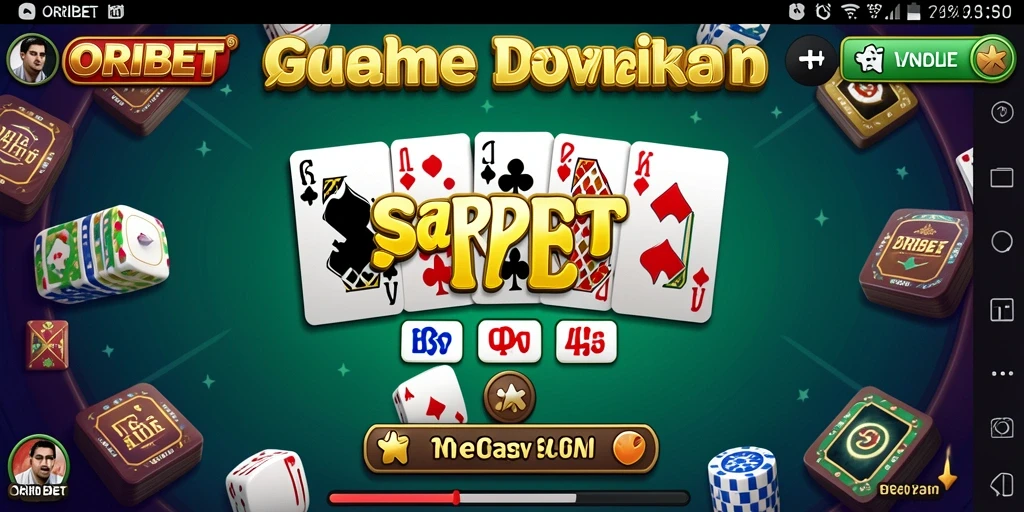 Tampilan gameplay menarik dari ORIBET dalam permainan Domino.