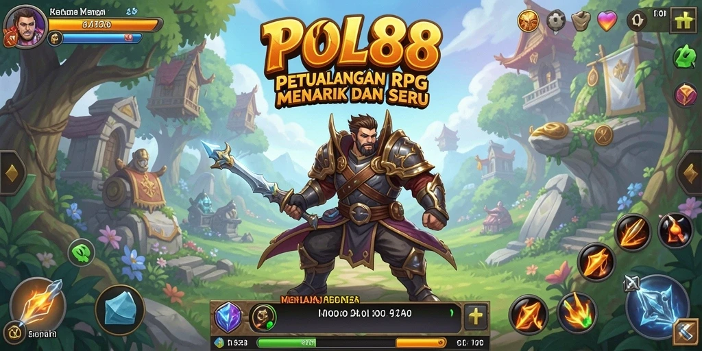 Tampilan gameplay RPG menarik dalam POL88 dengan grafis yang menawan.