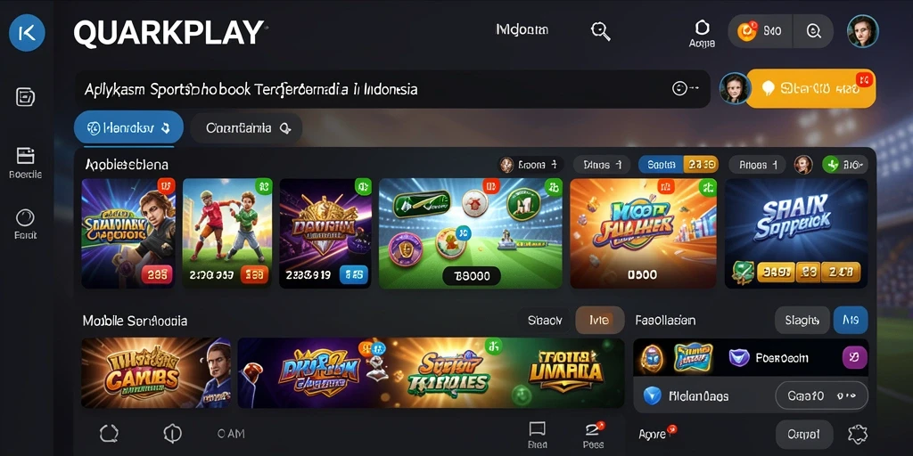 Tampilan visual menarik dari gameplay taruhan di QUARKPLAY.