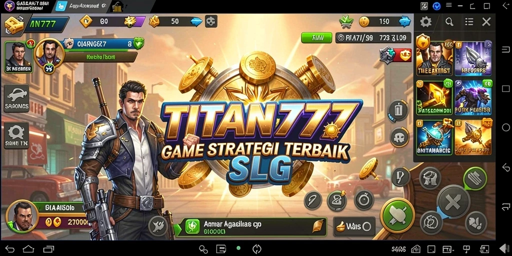 Tampilan menarik dari gameplay strategis di TITAN777.