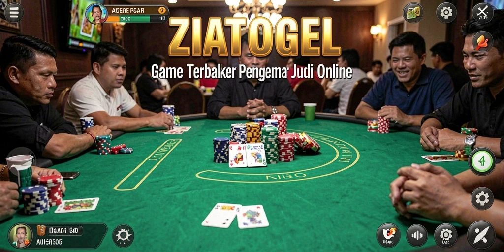 Tampilan gameplay ZIATOGEL yang mendebarkan saat bermain Poker.