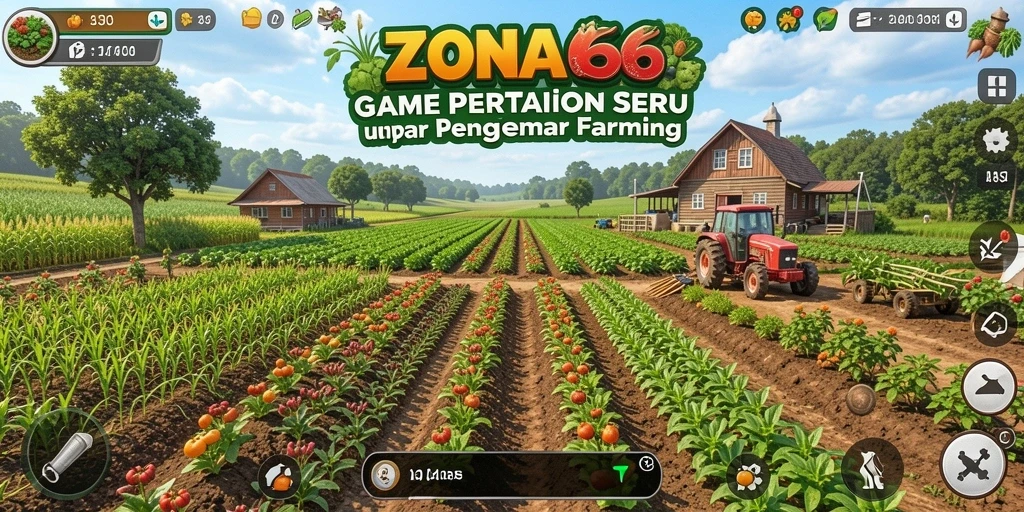 Screenshot gameplay ZONA66 menampilkan aktivitas bertani yang menyenangkan dan interaktif.